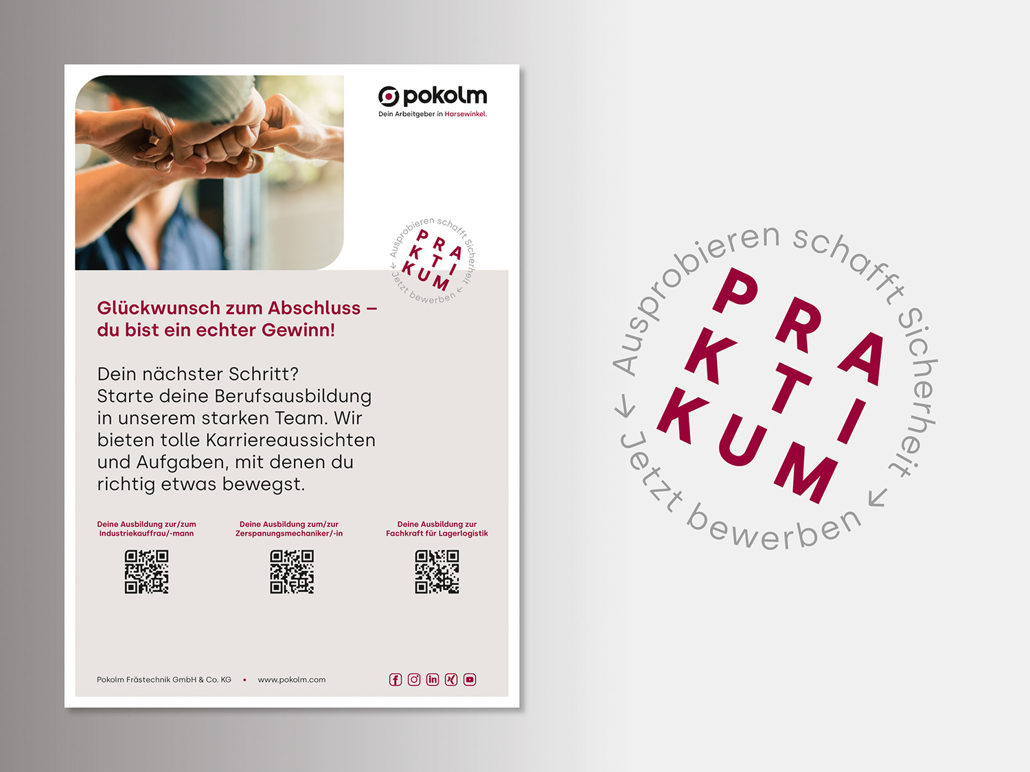 Anzeigenmotiv für Absolventenbroschüre der Gesamtschule Harsewinkel
